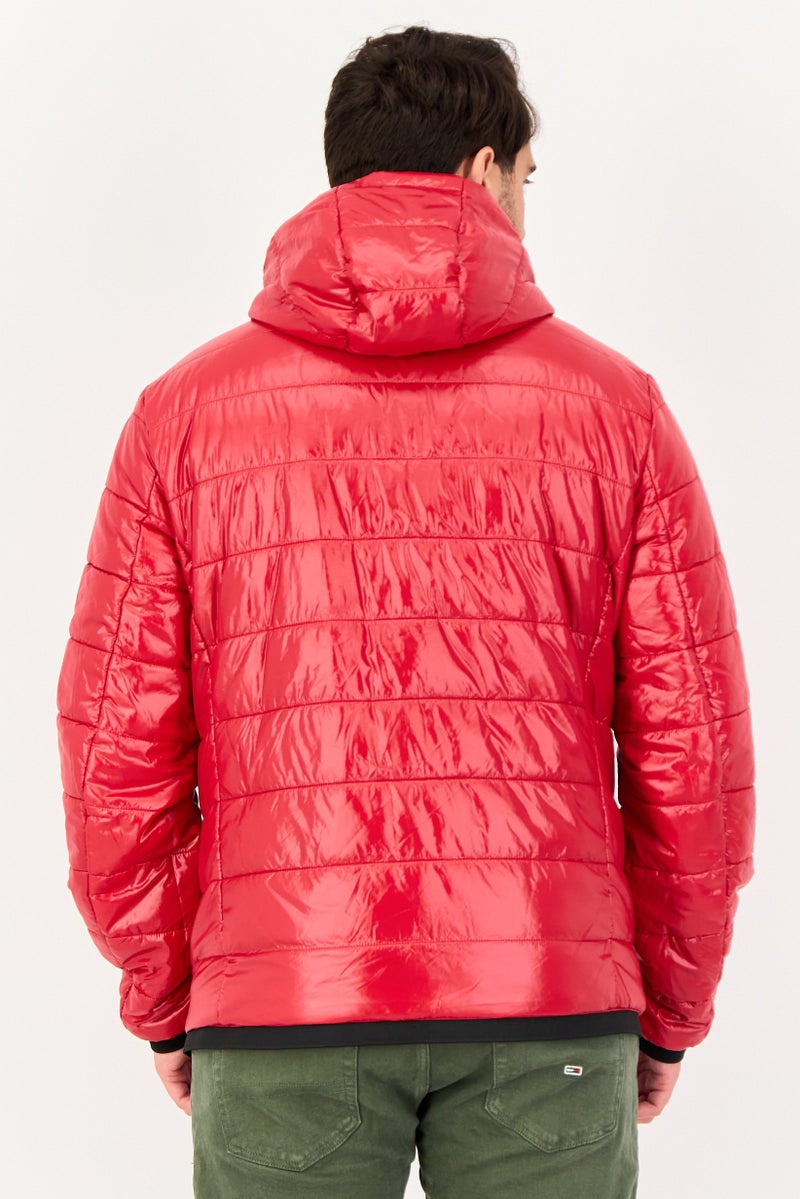 GEOX Men Plain Puffer Jacket, Black - Image 5